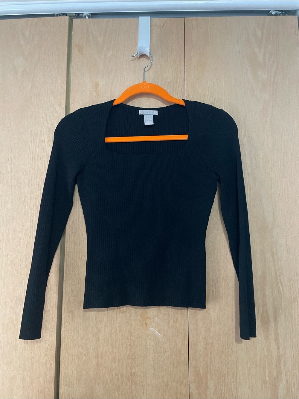 Black Ribbed Long Sleeve